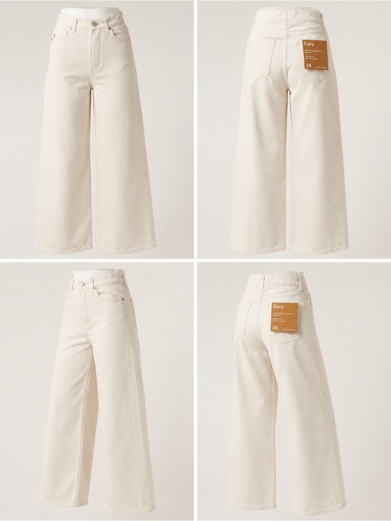 Reformation Denim - NWT Reformation Cary High Rise Slouchy Wide Leg Jeans 24 Fior Di Latte